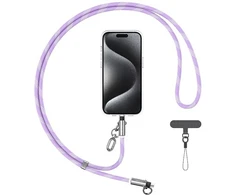 Usams SJ746 30W USB-C į Lightning 1.2m Violetinė Phone Lanyard with Charging Kabelis