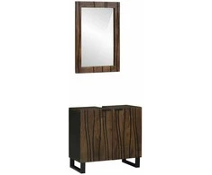 Vonios spintos komplektas 2 pcs Lazdynų rudas