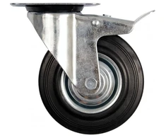 VOREL KOŁO SKRĘTNE Juoda GUMA HAMULEC 75mm 87321
