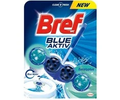 WC valiklis-gaiviklis BREF Mėlynas AKTIV EUCALYPTUS, 50 g