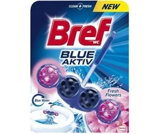 WC valiklis-gaiviklis BREF Mėlynas AKTIV FLOWERS, 50 g
