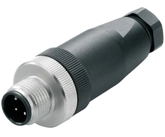 Weidmuller M12 kištukas 4pin, tiesus, 4-6mm kabeliui, IP67