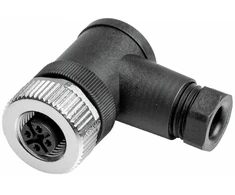 Weidmuller M12 lizdas 4pin, kampu, 4-6mm kabeliui, IP67