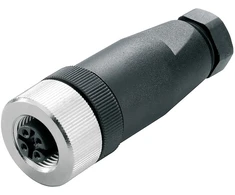 Weidmuller M12 lizdas 4pin, tiesus, 4-6mm kabeliui, IP67