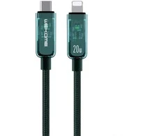 WEKOME WDC-181 Vanguard Series - USB-C to Lightning Super Fast Charging PD 20W connection cable 1m žalios spalvos