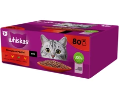 WHISKAS Saszetka sos Drób/Jag/Woł/Kur 80x85g