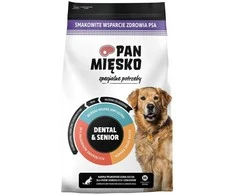 Wiejska Zagroda PAN MIĘSKO Specjalne potrzeby Dental & Senior jautiena with kalakutiena M – sausas Maistas šunims – 50g