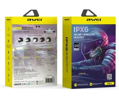 Wireless earphone for helmet AWEI VS-1 V5.4 juodos spalvos