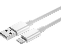 WIWU kabelis C006 USB - Lightning 1,2 m 2,4A baltos spalvos
