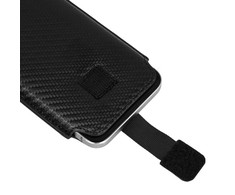 Wonder CARBON Dėklas (Size S) skirtas Nokia 105 2019/150/216 juodos spalvos