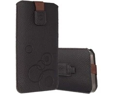 WONDER Deko Pouch dėklas (Size L) skirtas Apple iPhone 13 Mini/12 Mini/SE 2020/2022/7/8 chocolate