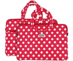 Wonder nešiojamo kompiuterio krepšys 17 colių red polka-dot