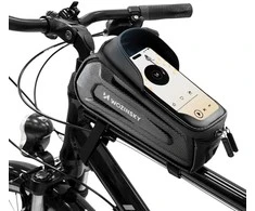 Wozinsky bicycle bag for the frame, armored, with a phone pocket, 1.7 l – juodos spalvos