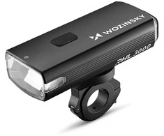Wozinsky Front Bike Light + USB-C kabelis (3000 lm) – juodos spalvos