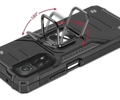 Wozinsky Ring Armor dėklas skirtas Mi Poco M4 Pro 5G / Redmi Note 11 5G (Kinija) / Redmi Note 11T 5G / Redmi Note 11S 5G, juodas
