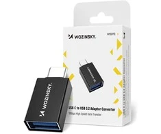 Wozinsky W10GY1S USB-C – USB-A 3.2 10Gb/s Adapteris – juodos spalvos