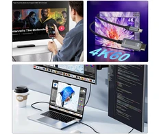 Wozinsky WCCH-01 USB-C - HDMI 4K 60Hz kabelis 1,8 m - juodas