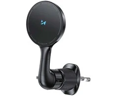 Wozinsky WCT5-6S4Y automobilinis telefono laikiklis su Qi/MagSafe 15W Inductive Charger for Air Vent – juodos spalvos