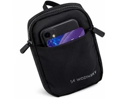 Wozinsky WMS-W1 Unisex Mini Shoulder Bag Atsparus vandeniui Dual-Compartment for Phone - Juodas