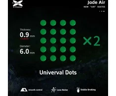 X-raypad Jade Air DIY Skates Universal Dots Žalias 40 vnt. (⌀6.0 x 0.9 mm) (Žali) Pakaitiniai Pelė Feet