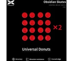 X-Raypad Obsidian DIY Skates Universal Donuts Raudona 32 vnt. (⌀9.5 x 0.9 mm) (Raudoni) Pakaitiniai Pelė Feet