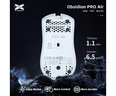 X-Raypad Obsidian Pro Air Skates Universal Dots Pilkas 40 vnt. (⌀6.5 x 1.1 mm) (Pilki) Pakaitiniai Pelė Feet