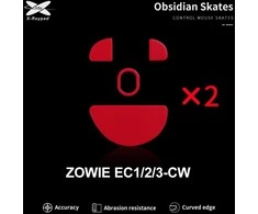 X-Raypad Obsidian Skates BenQ Zowie EC1-CW &amp; EC2-CW &amp; EC3-CW Raudona 2 vnt. (Raudoni) Pakaitiniai Pelė Feet