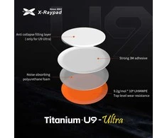 X-raypad Titanium U9 Ultra Skates Universal Dots Oranžinis 40 vnt. (⌀8 x 0.95 mm) (Oranžiniai) Pakaitiniai Pelė Feet