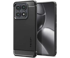 Spigen Rugged Armor dėklas skirtas Xiaomi 14T – Matte juodos spalvos