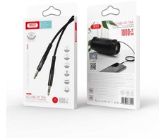 XO audio kabelis NB-R175A jack 3,5mm - jack 3,5mm 1,0 m juodos spalvos
