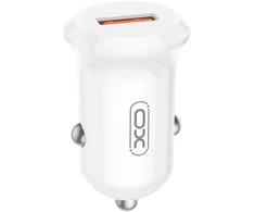 XO automobilinis įkroviklis CC68 18W QC 1x USB baltas