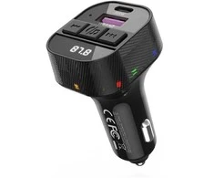 XO FM moduliatorius BCC17 Bluetooth MP3 automobilinis įkroviklis 30W juodos spalvos