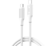XO kabelis NB-Q265B PD USB-C - USB-C 1,0m 60W baltos spalvos