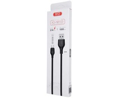 XO kabelis NB103 USB - microUSB 1,0 m 2,1A baltos spalvos