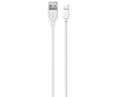 XO kabelis NB103 USB - microUSB 2,0 m 2,1A baltos spalvos
