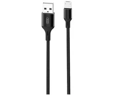 XO kabelis NB143 USB - microUSB 2,0 m 2,4A juodos spalvos