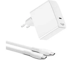 XPECT GaN 140W įkroviklis su 1.5m USB-C kabelis, baltos spalvos