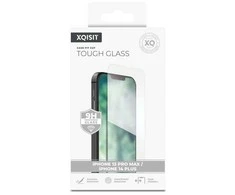 „XQISIT NP“ tvirtas „iPhone 13 Pro Max“ apsauginis stiklas „CF“, skaidrus