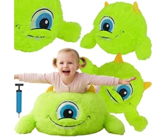 XQMAX Žalia emoji kamuolys 40 cm su rankenomis