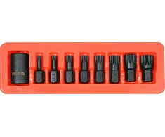 Yato Toya Sa Poland Smūginių Spline (XZN) antgalių rinkinys | 1/2" | M6–M18 | 9 vnt. (YT-10663)