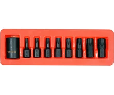 Yato Toya Sa Poland Smūginiai antgaliai | 12,5 mm (1/2") | T-Star (Torx) T30 - T70 | 9 vnt (YT-10664)