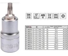 YATO KLUCZ TRZPIENIOWY TORX 1/2" T27x 55mm