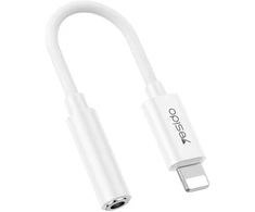 Yesido Adapteris YAU44 Audio – Lightning to jack 3,5mm – baltas