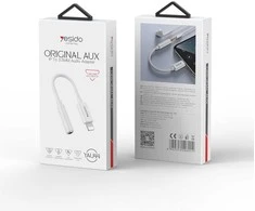 Yesido Adapteris YAU44 Audio – Lightning to jack 3,5mm – baltas