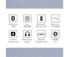 Yesido Borofone Ausinės EP03 bluetooth juodas
