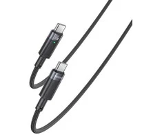 Yesido Cable CA160 braided – Type C to Type C – PD 60W 1,2 metres juodas