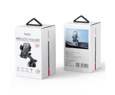 Yesido automobilio laikiklis C307 indukcinis 15W prie priekinio stiklo juodas