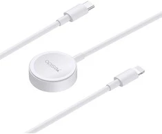 Oem Yesido Induction charger CA113 for Apple Watch smartwatch with Type C to Lightning cable baltos spalvos