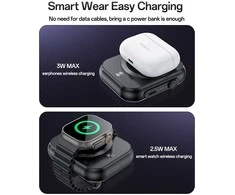 Benks Yesido Power bank 5000mAh YP59 3in1 – Typ C – magnetinis belaidis 15W juodos spalvos