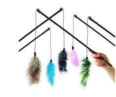 Žaislas katei Karlie FISHING ROD FEATER, įvairių spalvų